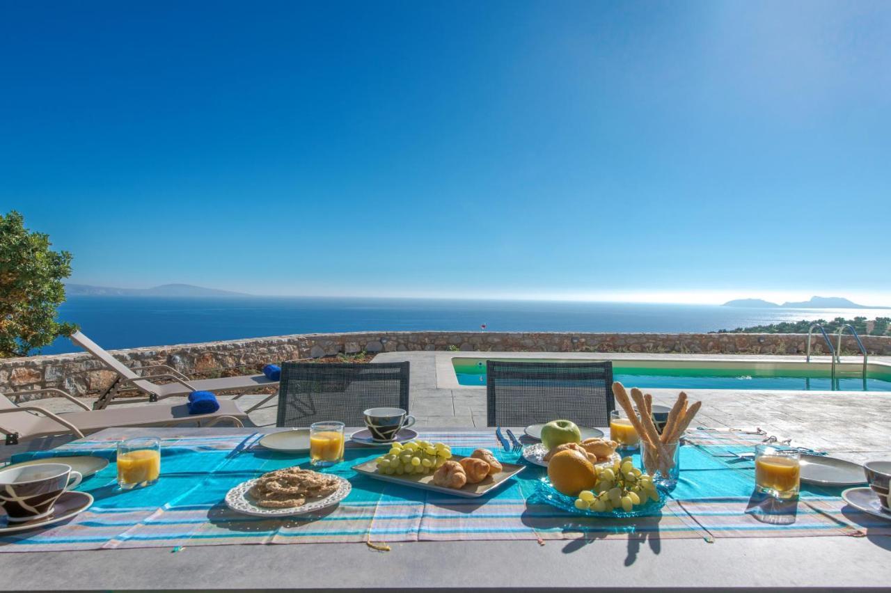 Tranquil Sea View Villa With Private Pool, Just 2Km From The Beach! Agia Galini  Exterior photo